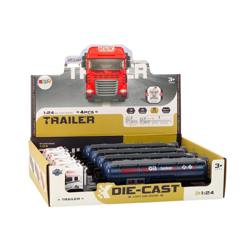 Cysterna Z Paliwem Ciężarówka TIR 1:24 Przyczepa Dźwięki Światła