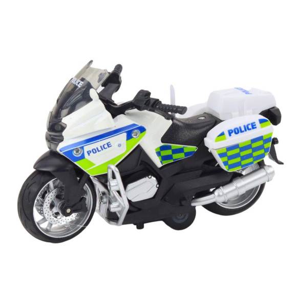 Motocykl Sportowy z Napędem Frykcyjnym 3 Wzory Żółty Pomarańczowy Biały