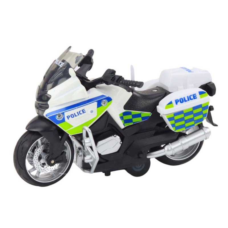 Motocykl Sportowy z Napędem Frykcyjnym 3 Wzory Żółty Pomarańczowy Biały