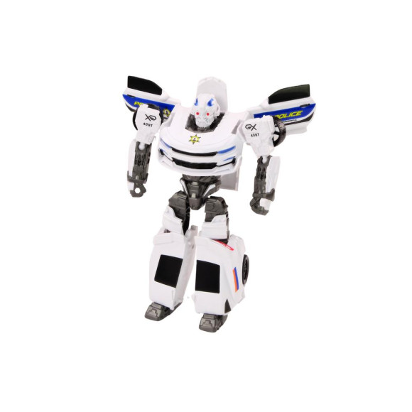 Auto-Robot 2w1 Transformacja Samochód Policyjny Biały