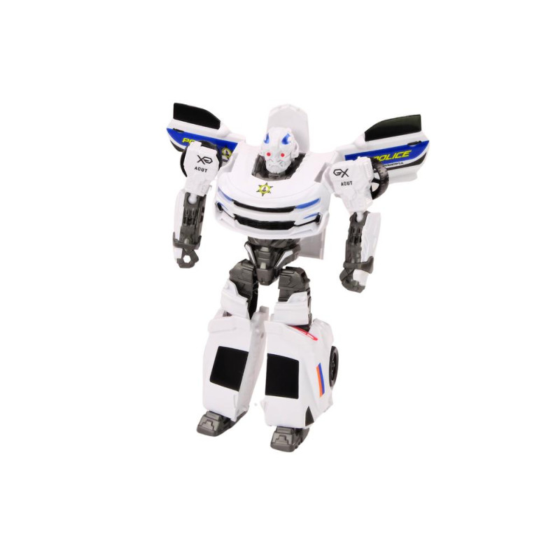 Auto-Robot 2w1 Transformacja Samochód Policyjny Biały