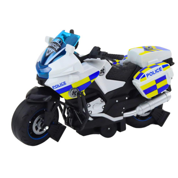 Motocykl Do Skręcania Policyjny DIY Światła Dźwięki Biały Motocykl Do Skręcania Policyjny DIY Światła Dźwięki Biały