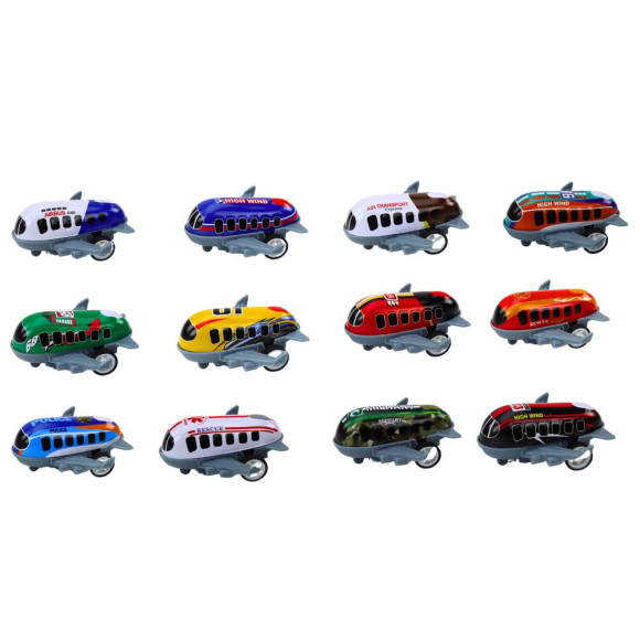 Zestaw 12 Autek Samolotów Z Napędem 5cm Znaki Drogowe