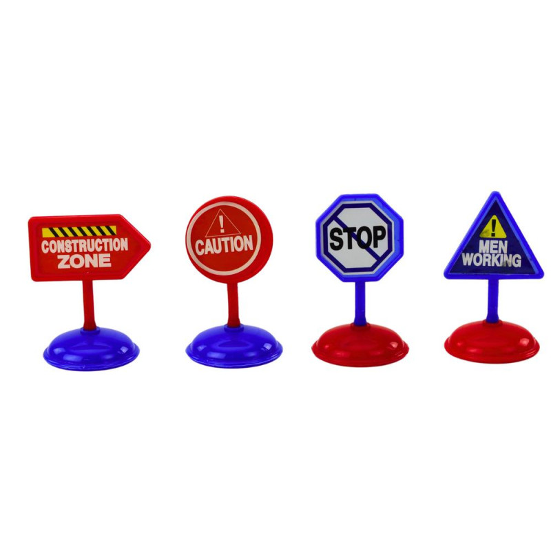 Zestaw 12 Autek Samolotów Z Napędem 5cm Znaki Drogowe