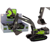 Koparka Gąsienicowa Metalowa Łyżka 1:55 Czarno-Zielona