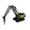 Dźwig Gąsienicowy Żuraw Metalowy Hak 1:55Czarno-Zielony
