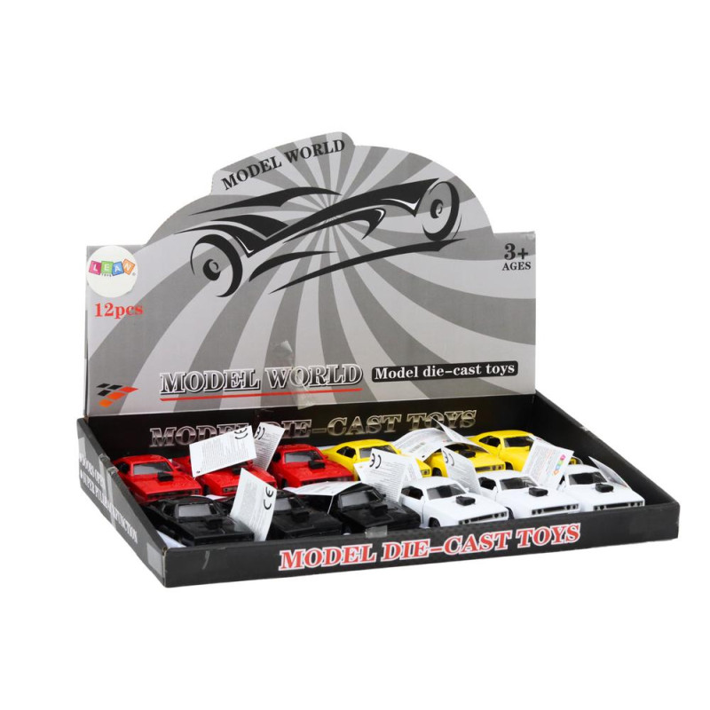 Autko Z Napędem 1:32 Światła Dźwięki Metalowe Biały Czerwony Czarny Żółty