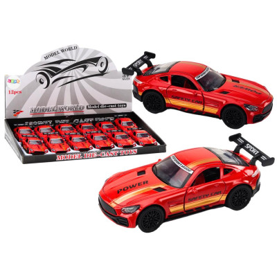 Auto Sportowe Samochód 1:32 Figurka Czerwona Spojler Metal