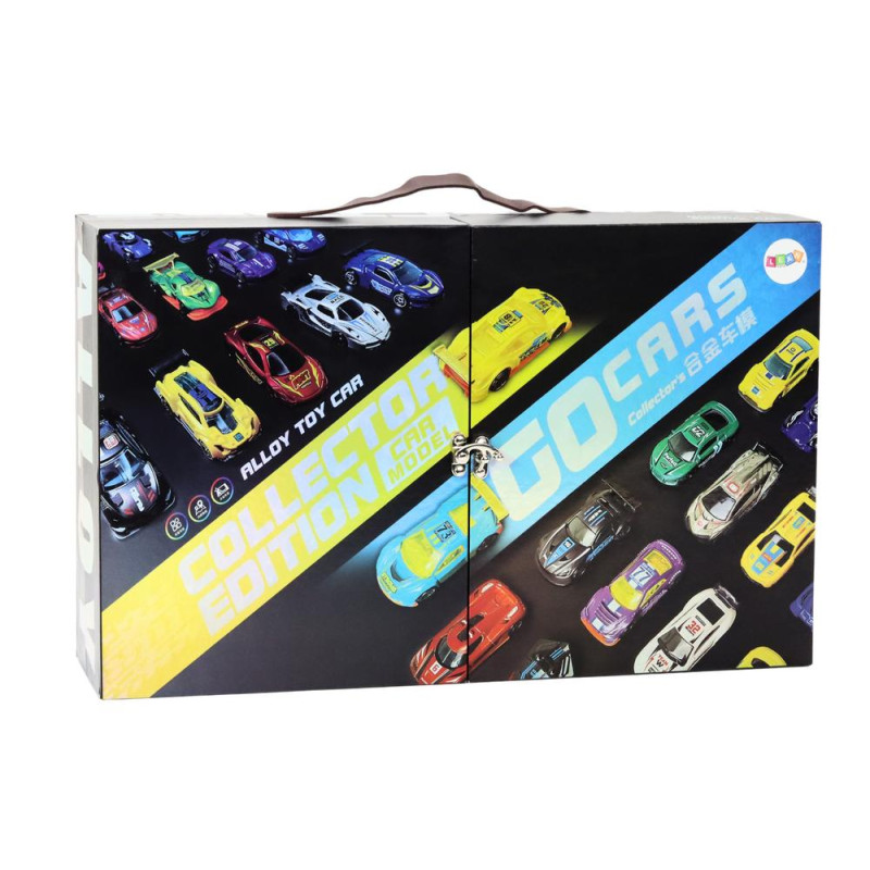 Zestaw Resoraków W Walizce Autka Sportowe Sygnalizacja Droga Zestaw 50 ele.