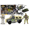 Zestaw Militarny Wojskowy Wóz Bojowy Helikopter Żołnierze Akcesoria Dźwięki