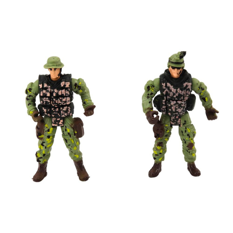 Zestaw Militarny Wojskowy Łódź Bojowa Żołnierze Akcesoria Dźwięki