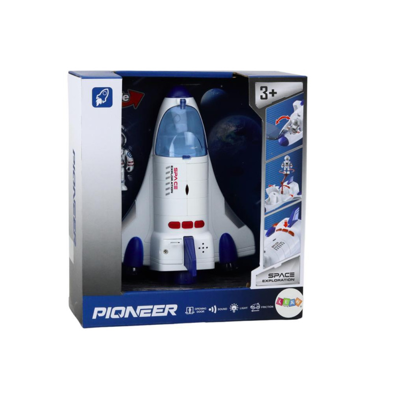Statek Kosmiczny Napęd Światła Dźwięki Kosmonauta Biały