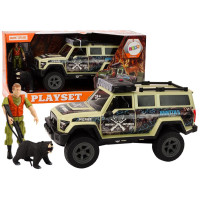 Terenowy Samochód Myśliwski Myśliwy Niedźwiedź Światła Dźwięki Beżowy