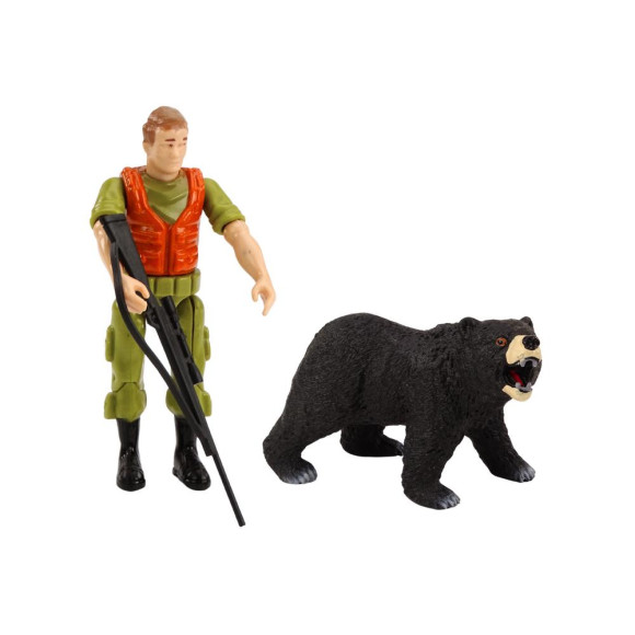 Terenowy Samochód Myśliwski Myśliwy Niedźwiedź Światła Dźwięki Beżowy