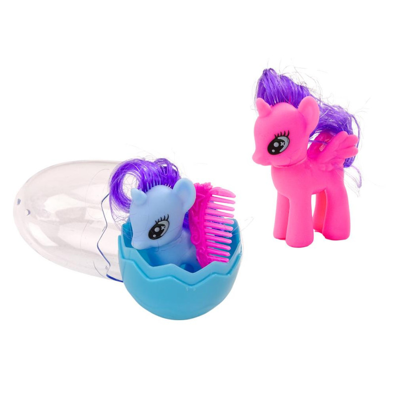 Figurka Jednorożec W Jajku Kolorowy Do Czesania Grzebień Magiczne Jajko Mix