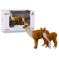 Figurka Dorosła Lama 8 cm z młodą Lamą 6 cm Zwierzęta Świata