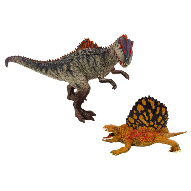 Figurki Dinozaurów Dimetrodon Allozaur Zestaw 2El