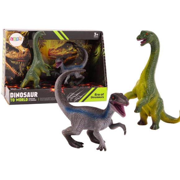 Zestaw Figurek Dinozaurów Brachinozaur Velociraptor 2El Zestaw Figurek Dinozaurów Brachinozaur Velociraptor 2El