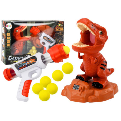 Gra Strzelanie Do Dinozaura Zręcznościowa Kulki Pistolet Zestaw