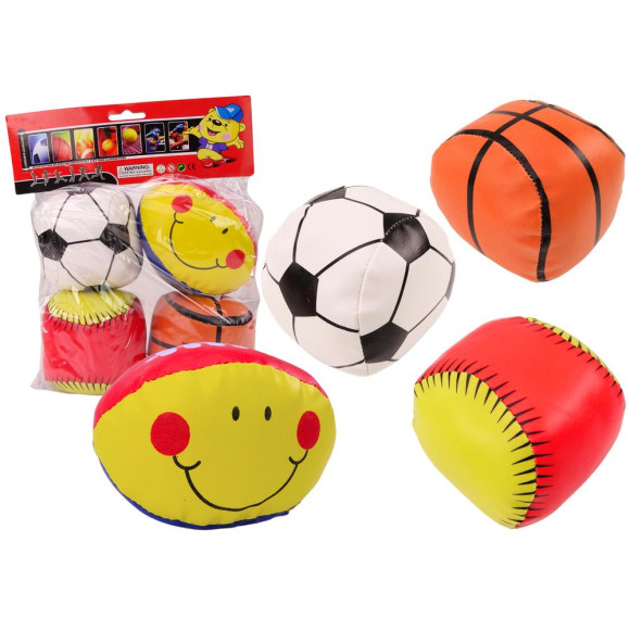 Miękkie Piłki Sportowe Koszykówka Rugby Piłka Nożna Baseball Zestaw 4ele. Miękkie Piłki Sportowe Koszykówka Rugby Piłka Nożna Baseball Zestaw 4ele.