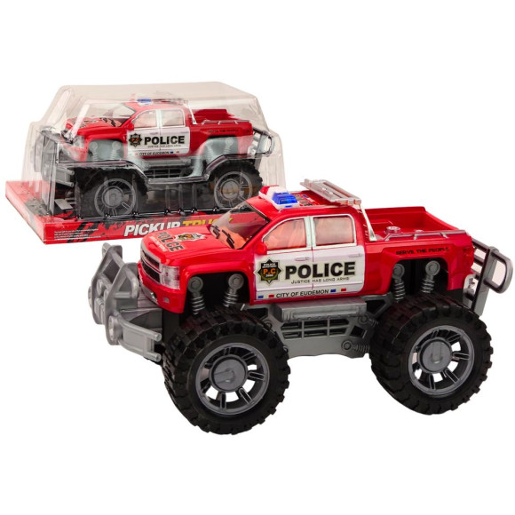 Samochód Policyjny Pickup Czerwony Terenowy Wóz Policji Samochód Policyjny Pickup Czerwony Terenowy Wóz Policji