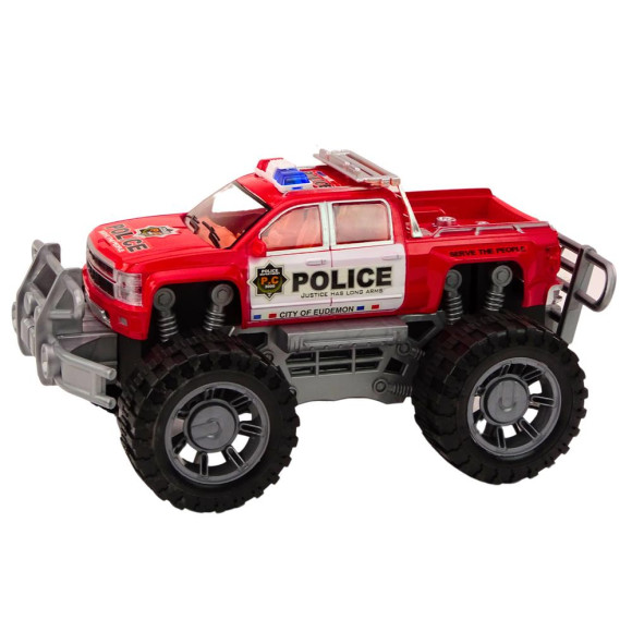 Samochód Policyjny Pickup Czerwony Terenowy Wóz Policji Samochód Policyjny Pickup Czerwony Terenowy Wóz Policji