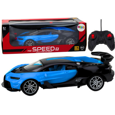 ﻿Samochód Sportowy Zdalnie Sterowany Auto RC Niebieski1:16