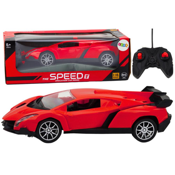 Samochód RC 1:16 Zdalnie Sterowany Sportowy Czerwone Auto Samochód RC 1:16 Zdalnie Sterowany Sportowy Czerwone Auto