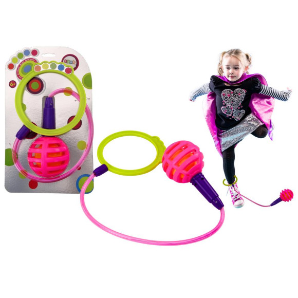 Skakanka Skipper Hula Hop Na Nogę Różowa Diody LED Skakanka Skipper Hula Hop Na Nogę Różowa Diody LED