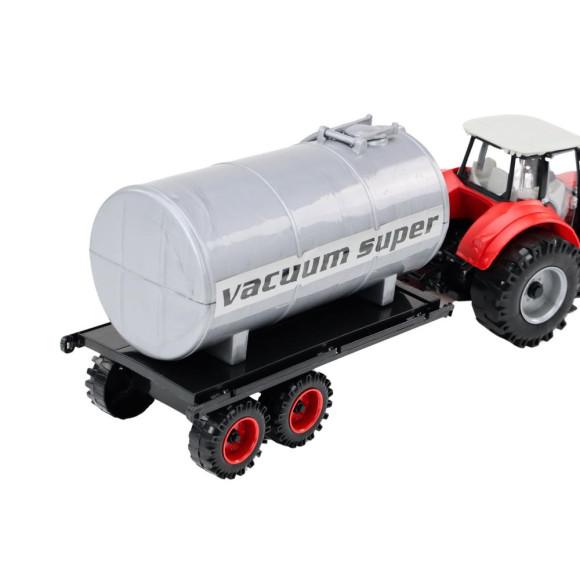 Traktor Rolniczy Koparka z Cysterną Napęd Czerwony