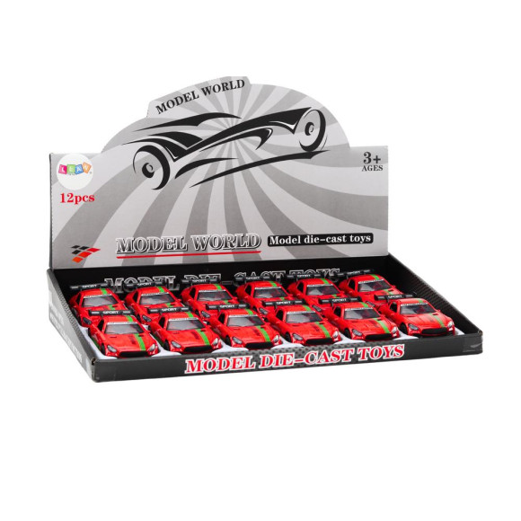 Auto Sportowe Samochód 1:32 Figurka Spojler Metal Czerwony Dźwięki