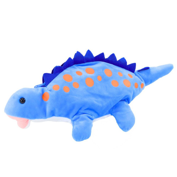 Pluszowy Dinozaur Piórnik Schowek Zawieszka Niebieski