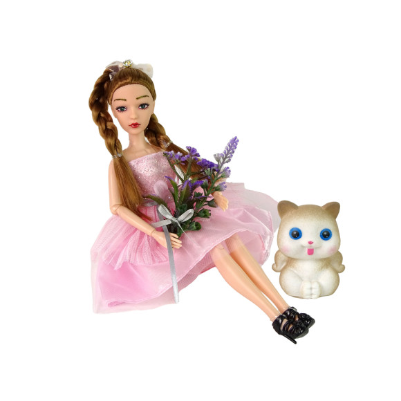 Lalka Dla Dzieci Emily Warkocze Kot Kwiaty Lalka Dla Dzieci Emily Warkocze Kot Kwiaty