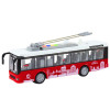 Trolejbus Autobus 1:16 Światła Dźwięki Napęd Biało-Czerwony