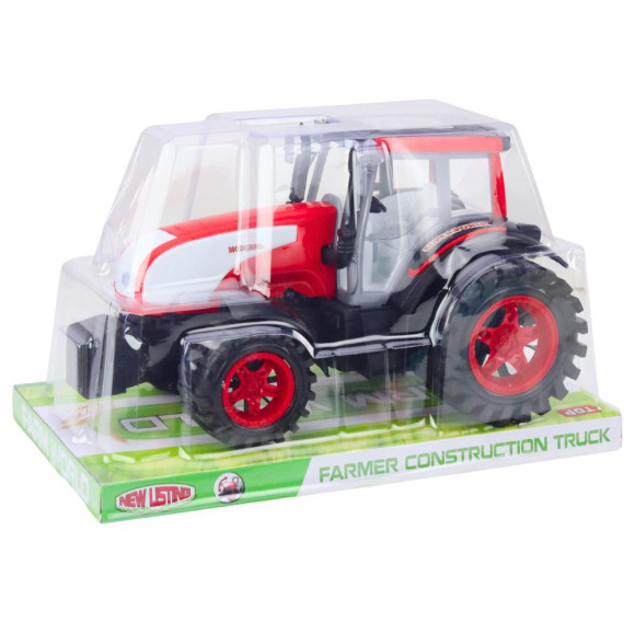 Duży Traktor Farmerski Rolniczy Napęd Czerwony