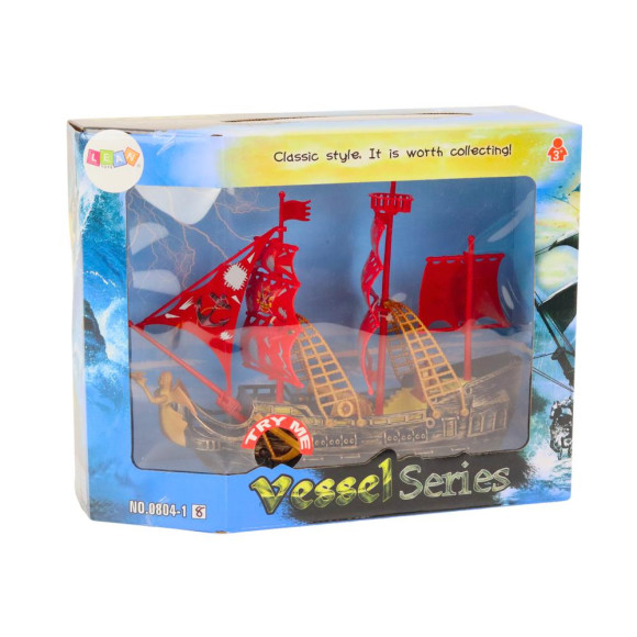 Statek Piracki Światła Dźwięki Kółka Brązowy