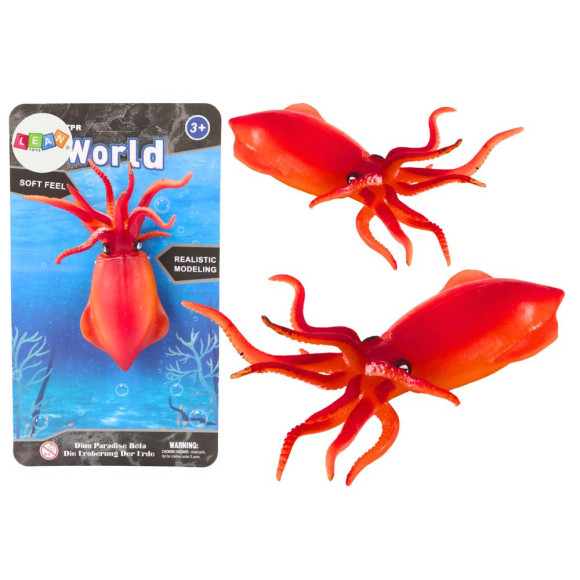 Figurka Gumowa Kałamarnica Pomarańczowa Sea World Figurka Gumowa Kałamarnica Pomarańczowa Sea World