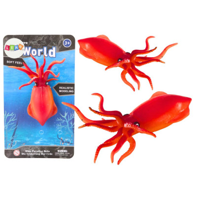 Figurka Gumowa Kałamarnica Pomarańczowa Sea World