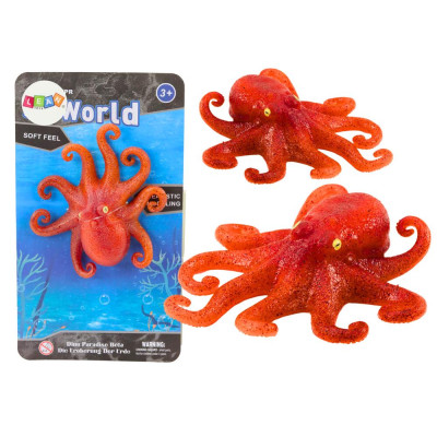 Figurka Gumowa Ośmiornica Pomarańczowa Sea World