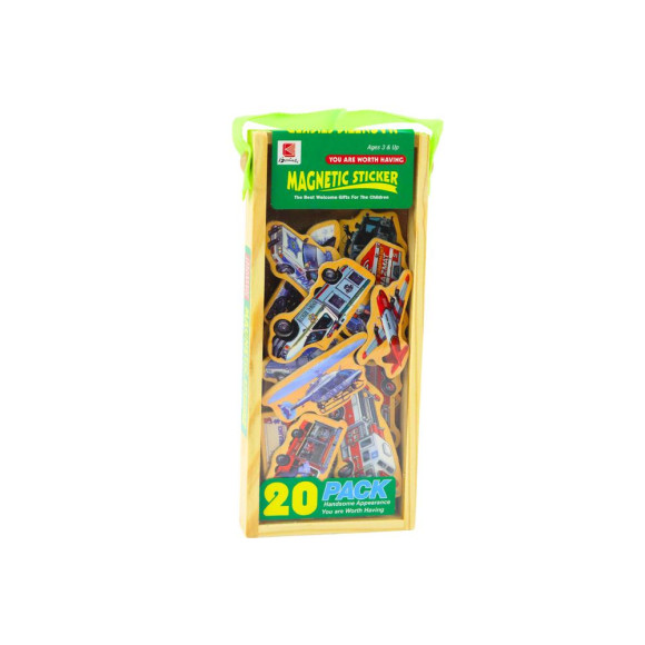 Zestaw Magnesy Drewniane Pojazdy Statki Samoloty 20 Sztuk Zestaw Magnesy Drewniane Pojazdy Statki Samoloty 20 Sztuk