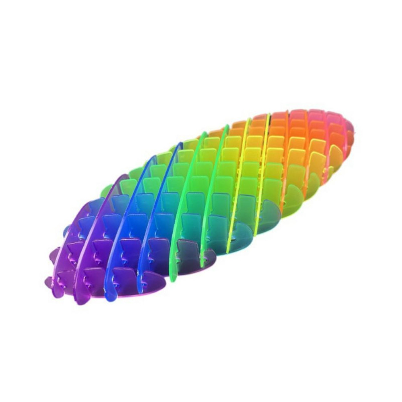 Zabawka Fidget Tęczowa Przezroczysta Antystresowa Kolorowa Elastyczna 12cm
