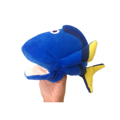 Pluszowa Maskotka Rybka Niebieska Pacynka 25 cm