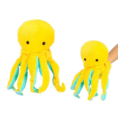 Pluszowa Maskotka Ośmiornica Żółta Pacynka 25 cm