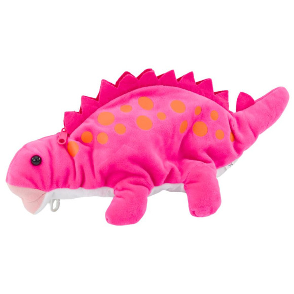 Pluszowy Dinozaur Piórnik Schowek Zawieszka Różowy Pluszowy Dinozaur Piórnik Schowek Zawieszka Różowy