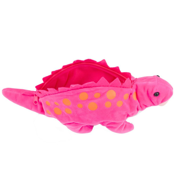 Pluszowy Dinozaur Piórnik Schowek Zawieszka Różowy Pluszowy Dinozaur Piórnik Schowek Zawieszka Różowy