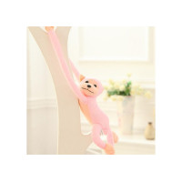 Maskotka Pluszowa Małpka z Dźwiękiem Różowa 60 cm