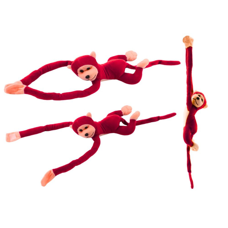 Maskotka Pluszowa Małpka z Dźwiękiem Czerwona 60 cm