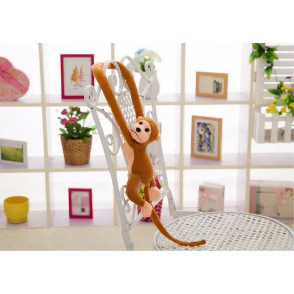 Maskotka Pluszowa Małpka z Dźwiękiem Ciemno Brązowa 60 cm