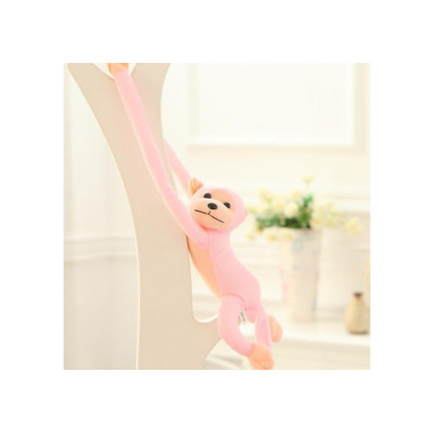 Maskotka Pluszowa Małpka z Dźwiękiem Różowa 80 cm