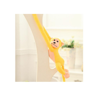 Maskotka Pluszowa Małpka z Dźwiękiem Żółta 80 cm